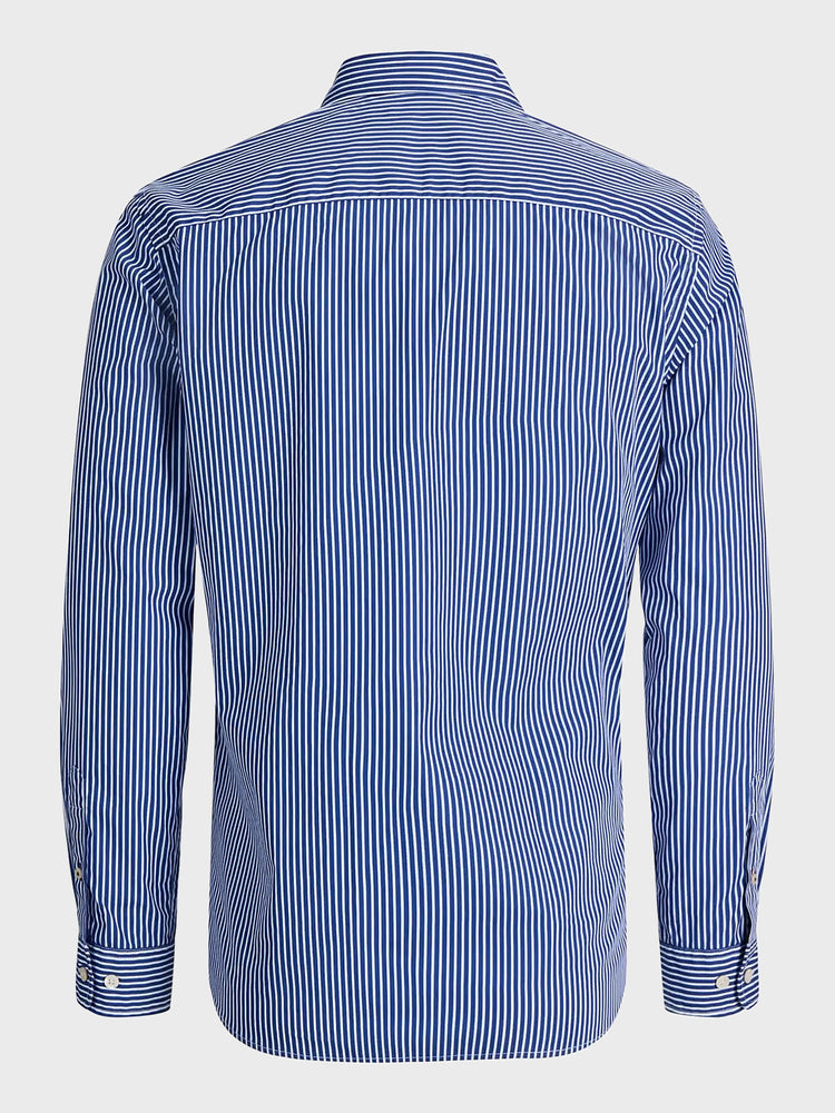Ανδρικό πουκάμισο ριγέ JJMATHEO DETAIL PRINT SHIRT LS 12289342 | 12289342