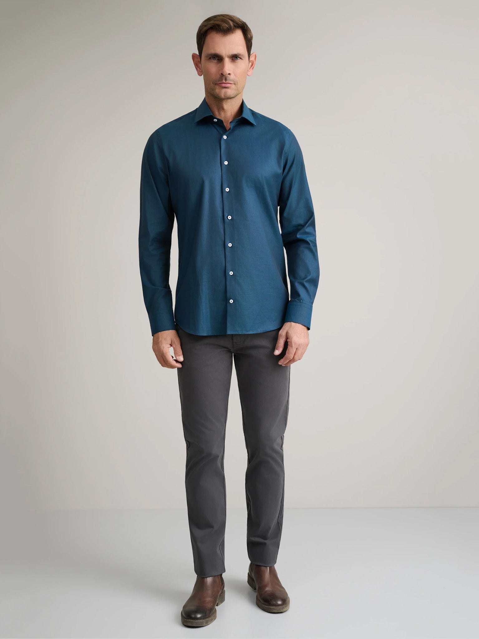 Ανδρικό πουκάμισο navy blue 24NG.EK049/NGM | 24NG.EK049/NGM