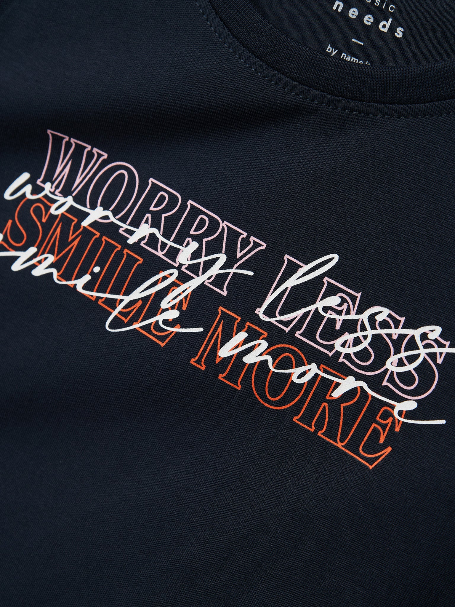 Εφηβική μπλούζα μακό Worry Less NKFVIX LS TOP 13224952 | 13224952