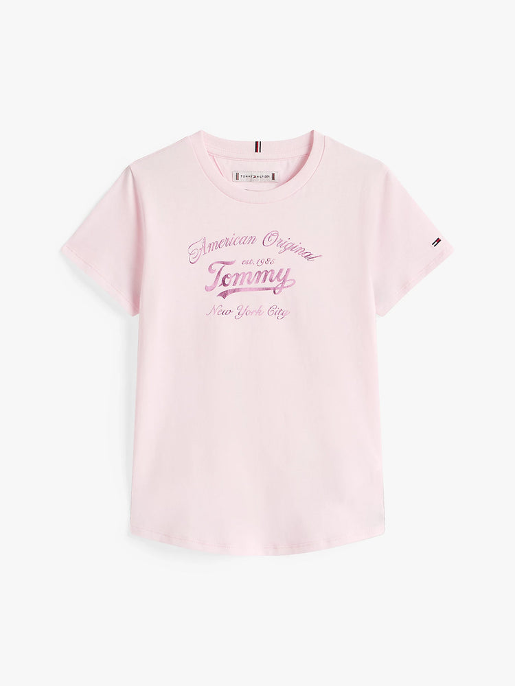 Παιδική μπλούζα μακό TOMMY SCRIPT TEE SS KG0KG08636TOG | KG0KG08636TOG