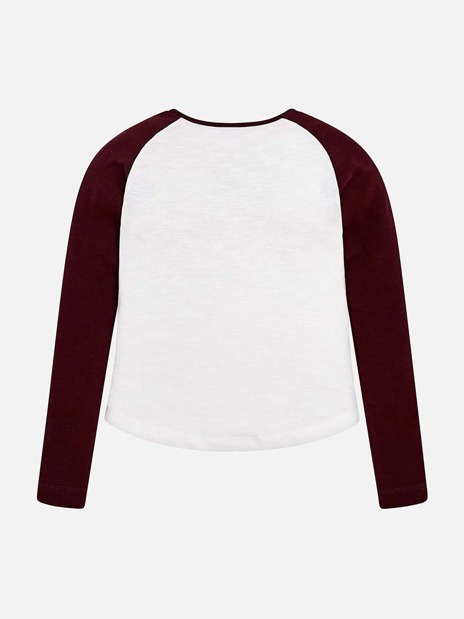 Εφηβική μπλούζα δίχρωμη με τύπωμα | 18-07050-064