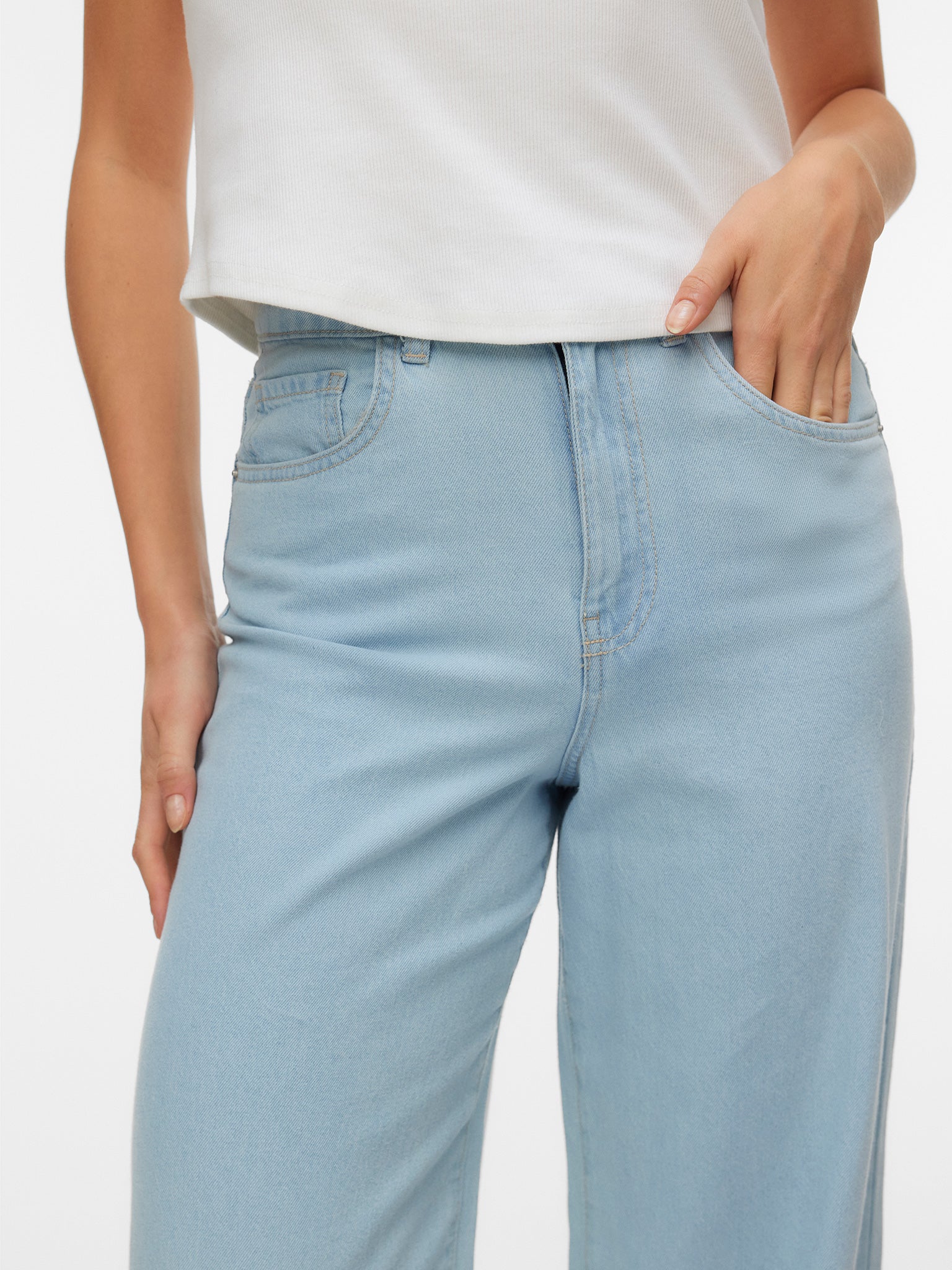 Γυναικείο παντελόνι τζιν light blue VMKIRSA IDA HR WIDE JEANS MIX 10335361 | 10335361