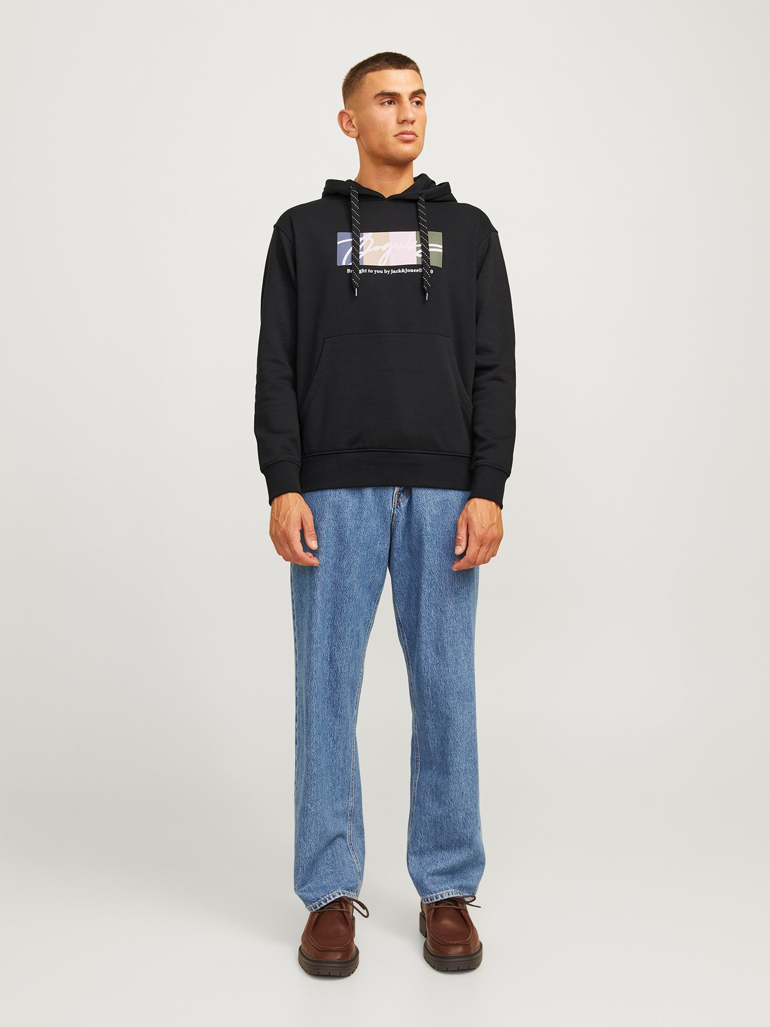 Ανδρική μπλούζα φούτερ JORPORTLAND BLOCK SWEAT HOOD LN 12262421 | 12262421