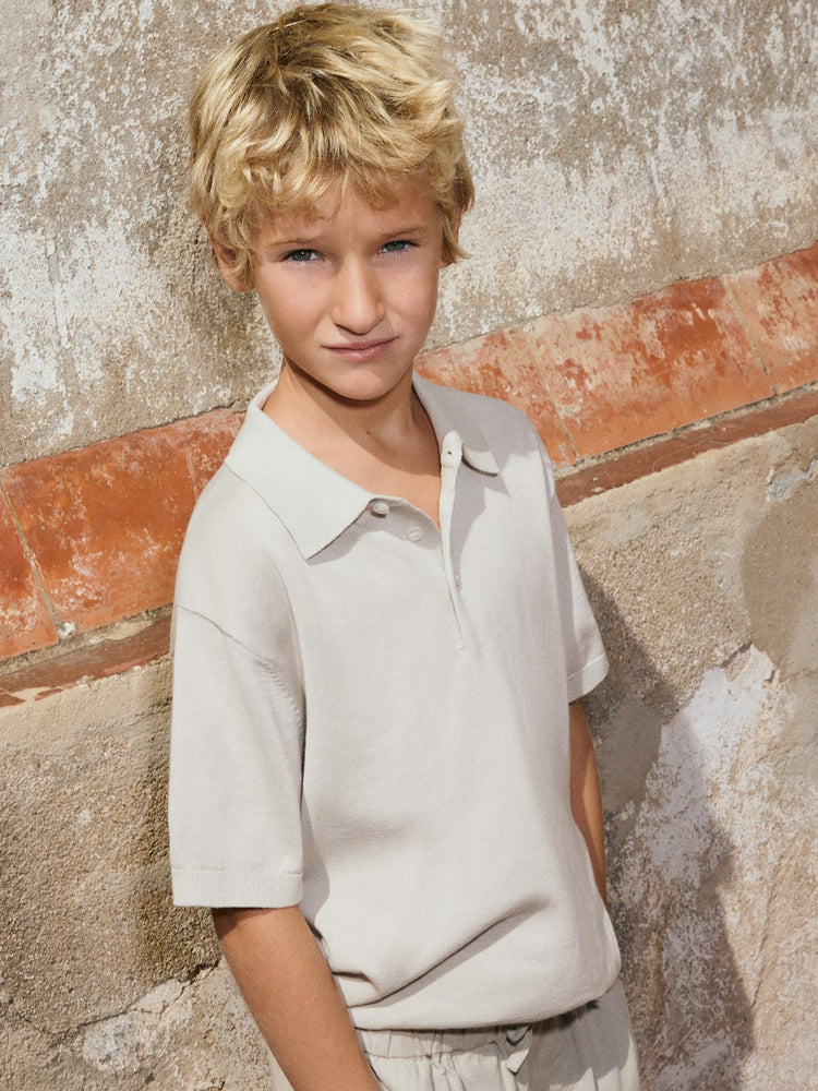 Εφηβική μπλούζα polo πλεκτό | 26-06162-047