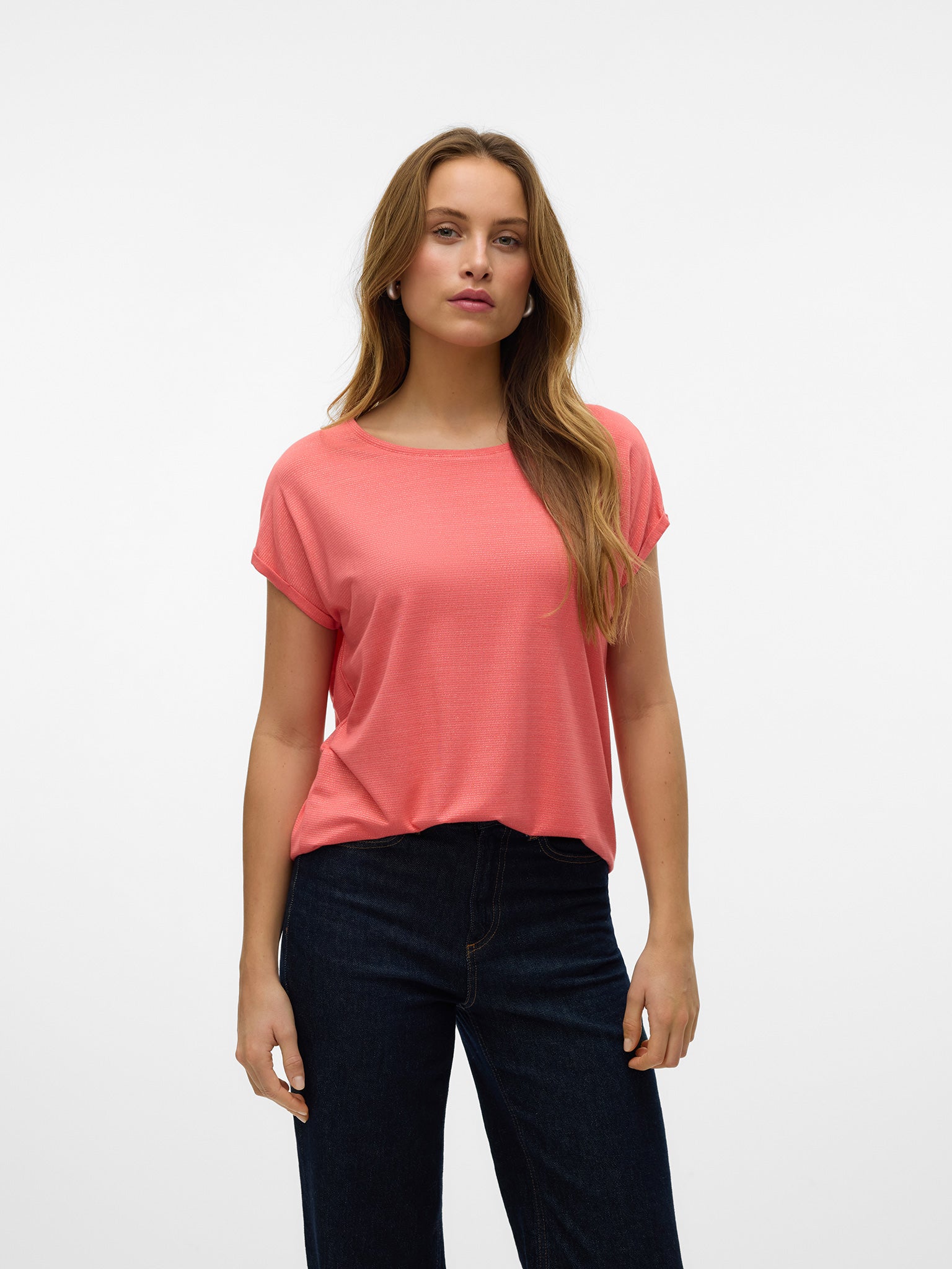 Γυναικεία μπλούζα VMLAVA GLITTER SS TOP STRIPE GA JRS NOOS 10250488 | 10250488