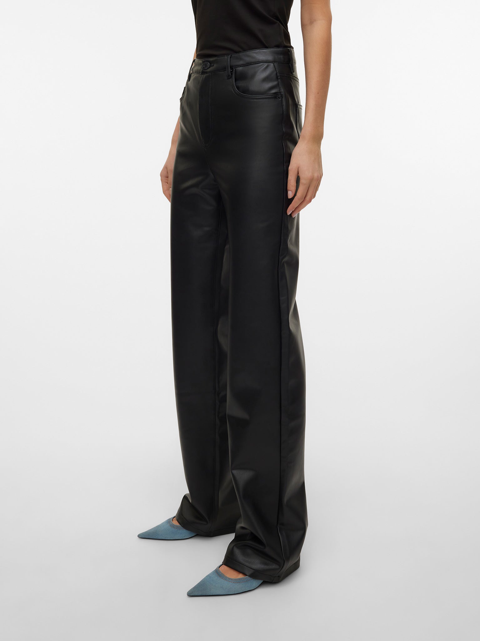 Γυναικείο παντελόνι δερματίνη VMTESSA HR WIDE PL PANTS NOOS 10310878 | 10310878