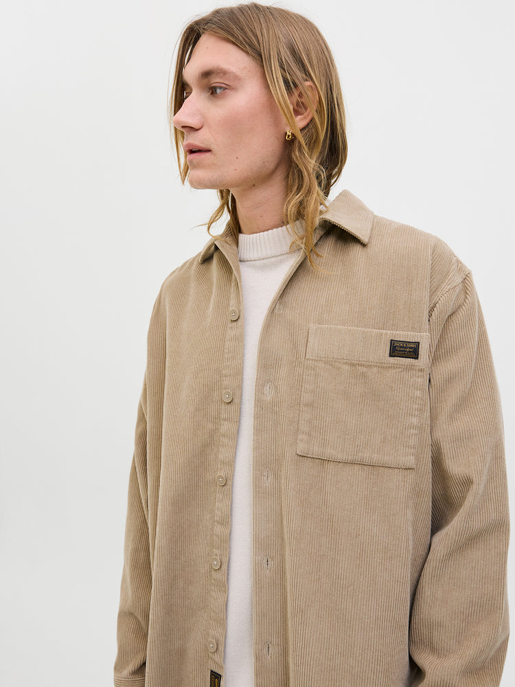 Ανδρικό πουκάμισο overshirt JJCORDUROY OVERSHIRT L/S 12278992 | 12278992