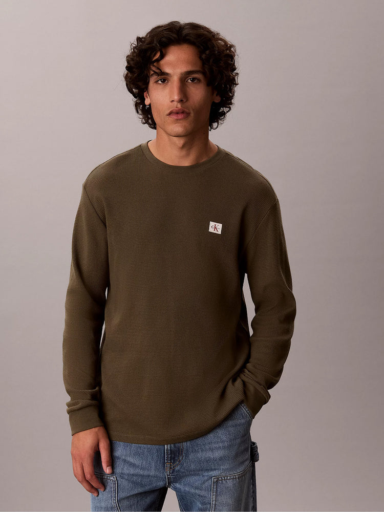 Ανδρική μπλούζα πλεκτή LS WAFFLE BADGE CREWNK TEE LV040EM217LI1 | LV040EM217LI1