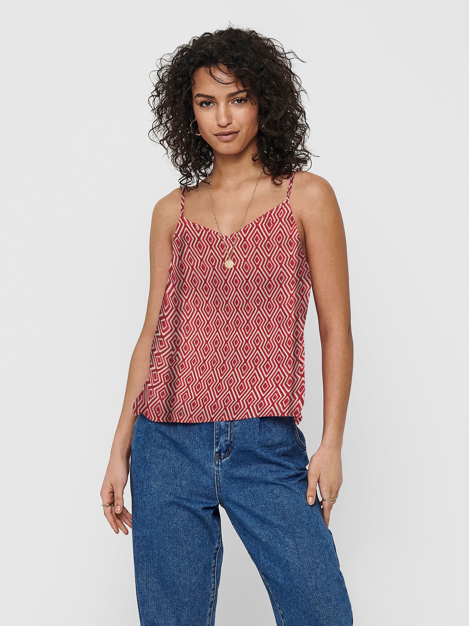Γυναικείο top εμπριμέ ONLNOVA LIFE VIS PARIS SINGLET 15222159 | 15222159