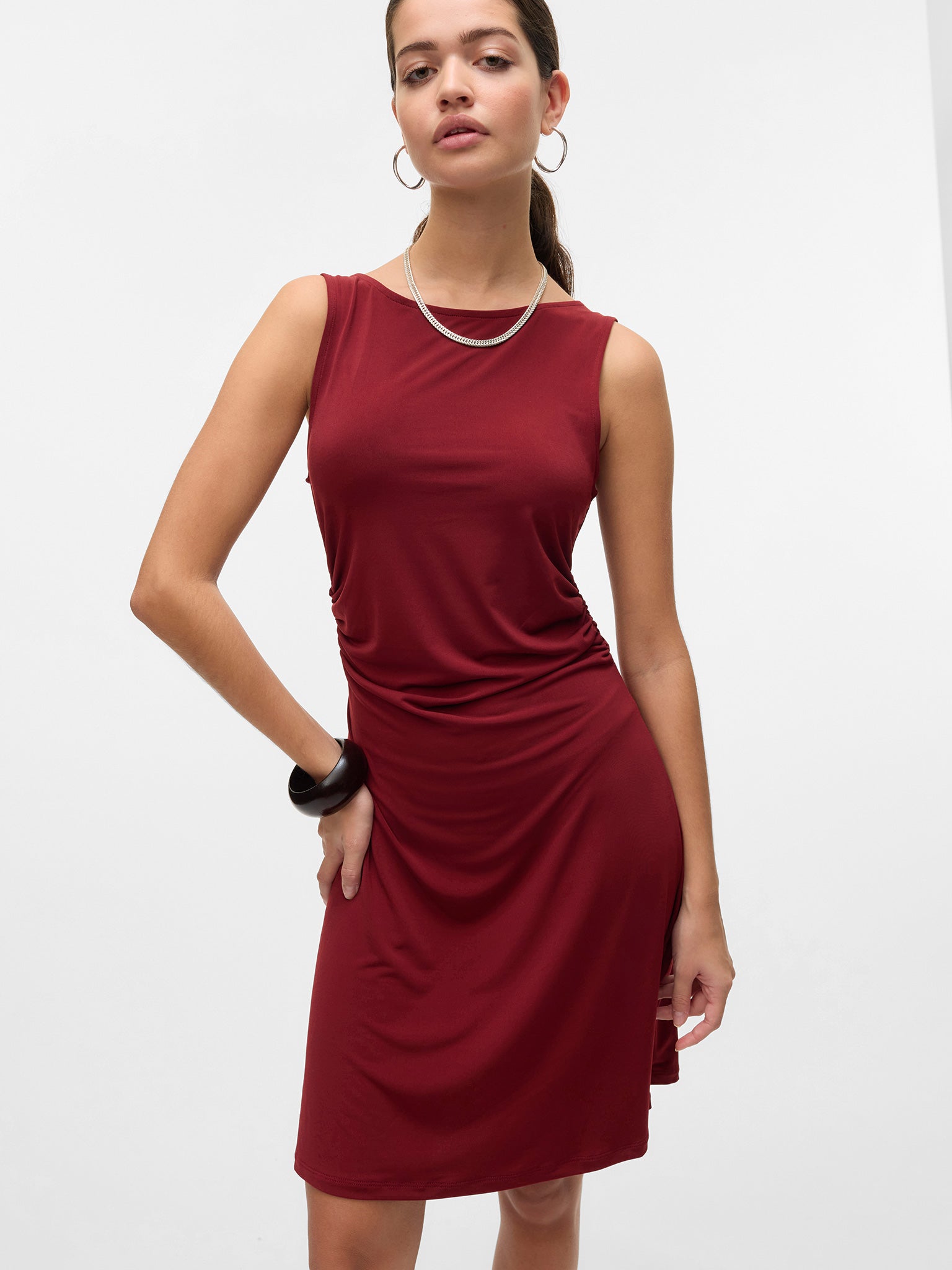 Γυναικείο φόρεμα VMDAISY SL BOATNECK SHORT DRESS JRS 10329330 | 10329330