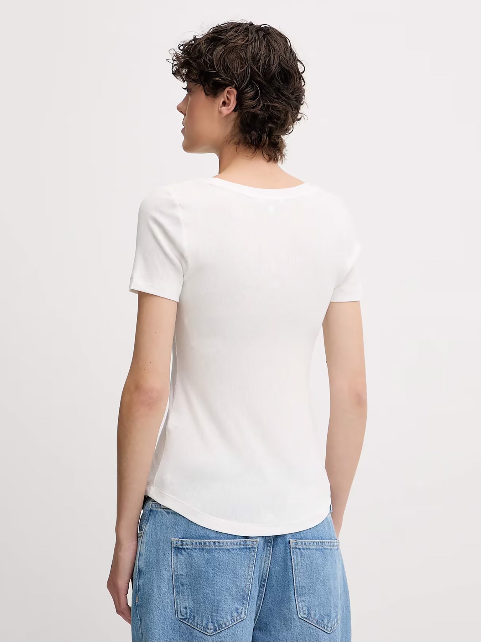 Γυναικείο t-shirt ριπ TJW REG SOFT RIB ESSENTIAL SS DW0DW20916YBL | DW0DW20916YBL