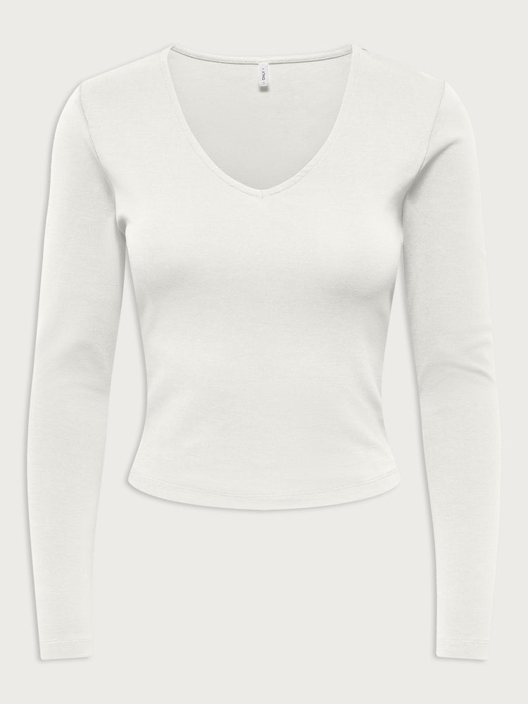 Γυναικεία μπλούζα μακό ONLRILEY L/S V-NECK TOP JRS 15386480 | 15386480