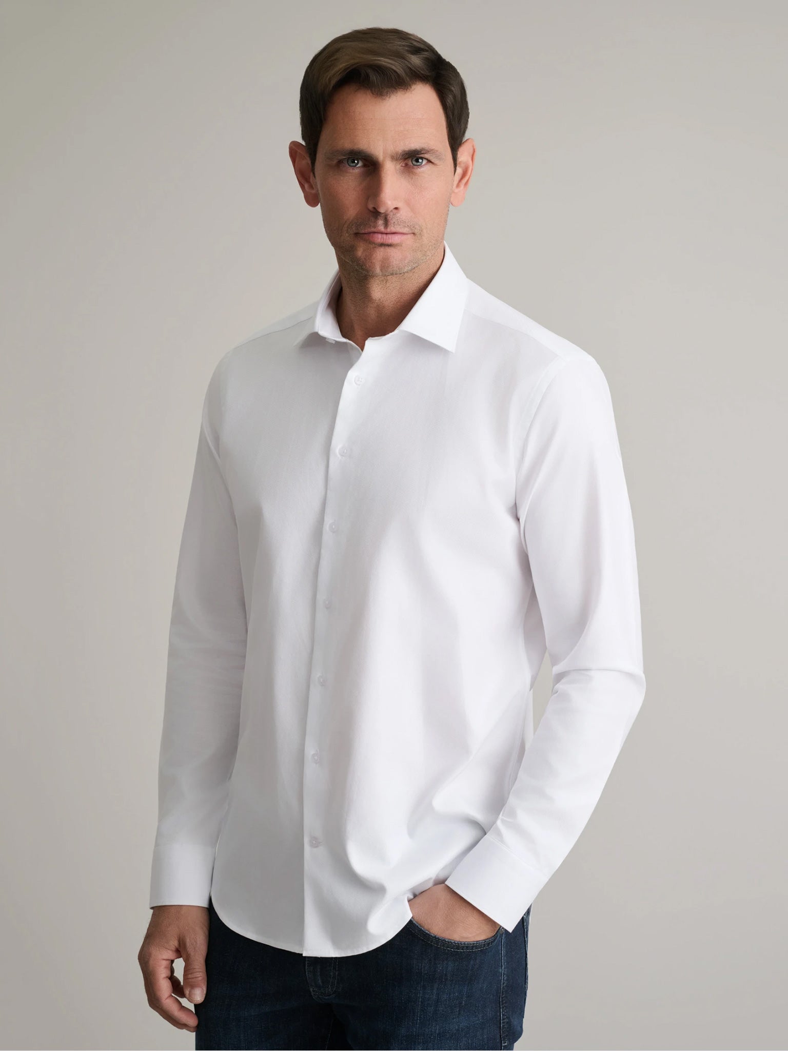 Ανδρικό πουκάμισο absolute white 24NG.B370/NGM.2 | 24NG.B370/NGM.2