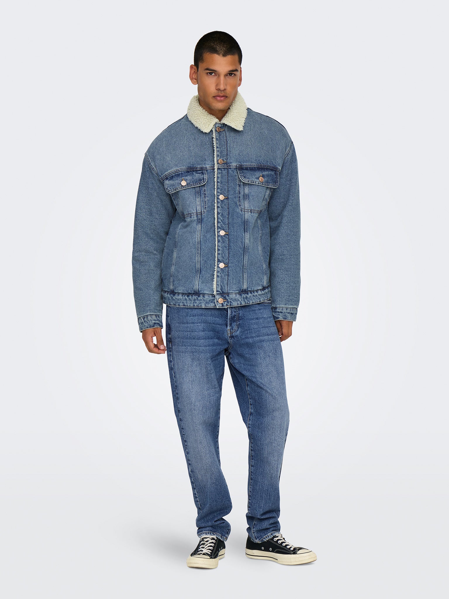 Ανδρικό τζάκετ τζιν ONSWILSON SHERPA DBTINT 0970 DNM JACKET 22030970 | 22030970