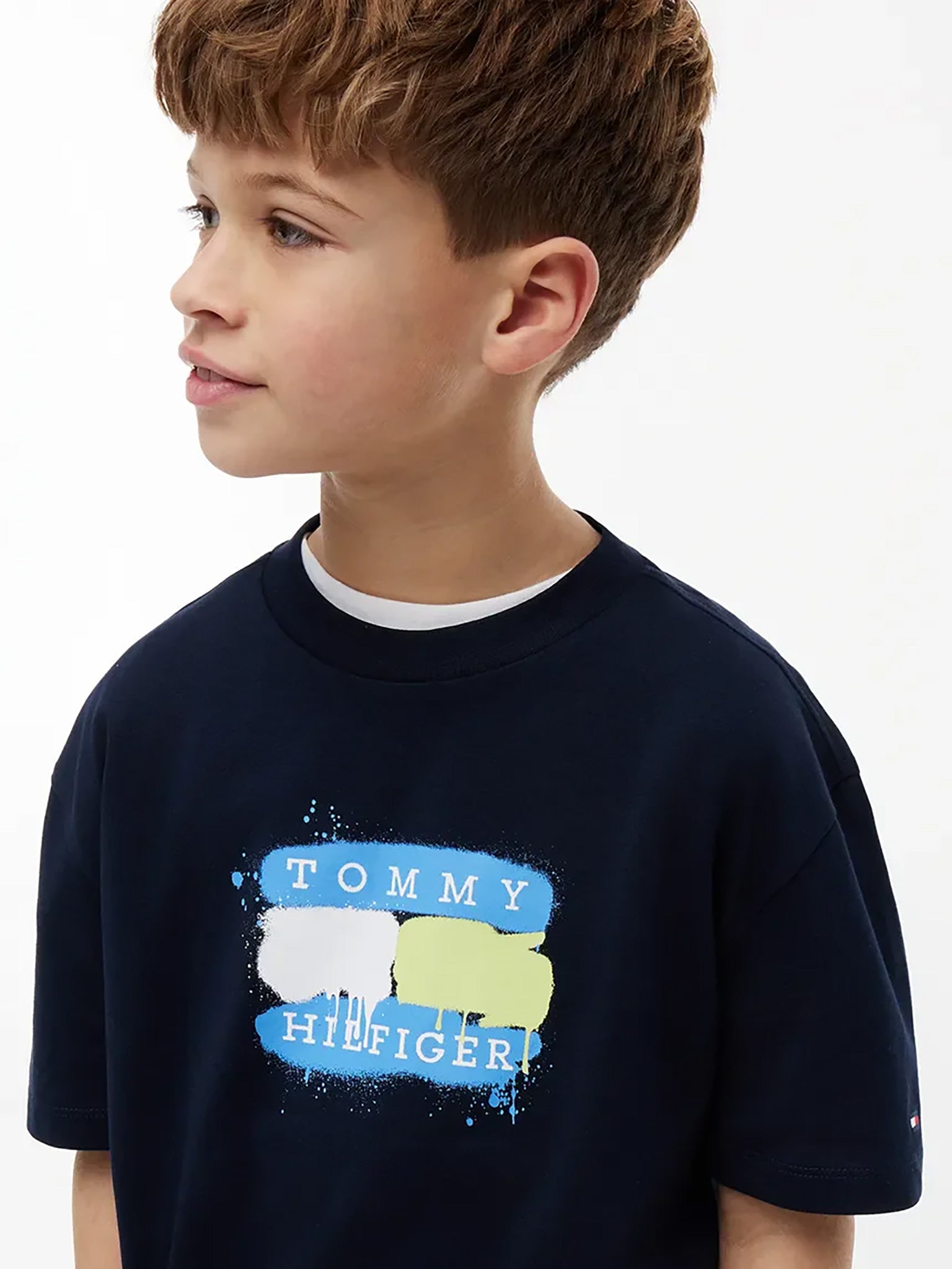 Παιδική μπλούζα TOMMY FLAG GRAFFITI T-SHIRT SS KB0KB10546C1G | KB0KB10546C1G