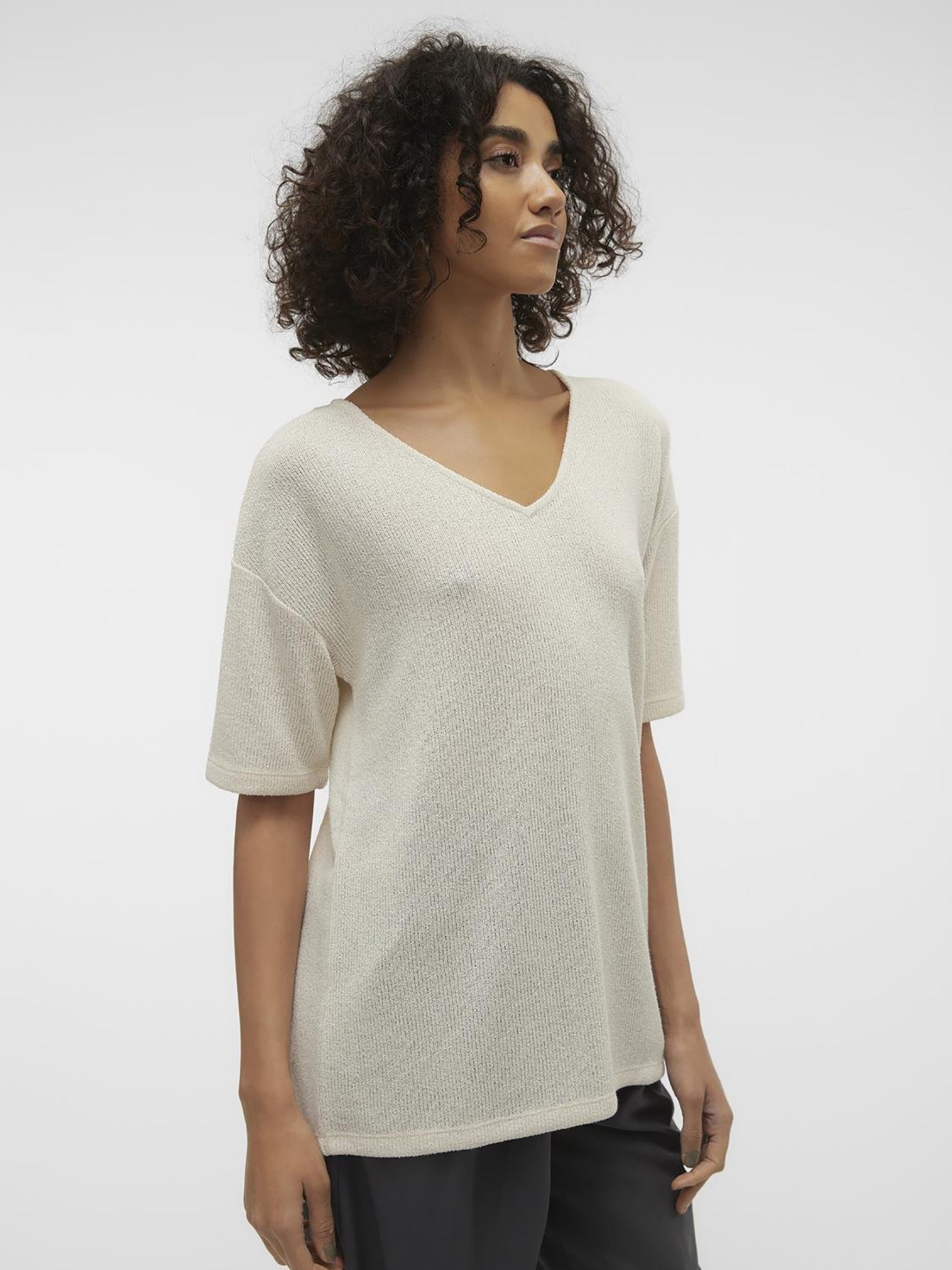 Γυναικεία μπλούζα πλεκτή VMEDDIE 2/4 V-NECK PULLOVER 10309836 | 10309836