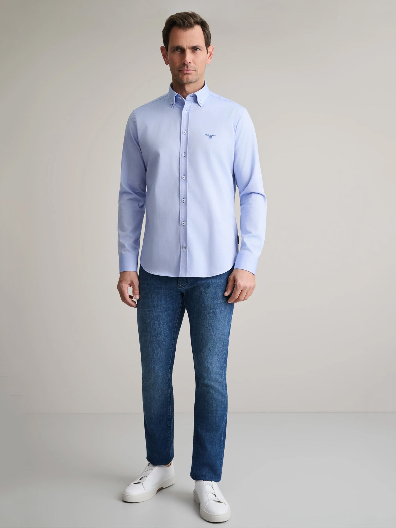 Ανδρικό πουκάμισο deep light blue | 24NG.BX220/1B.3