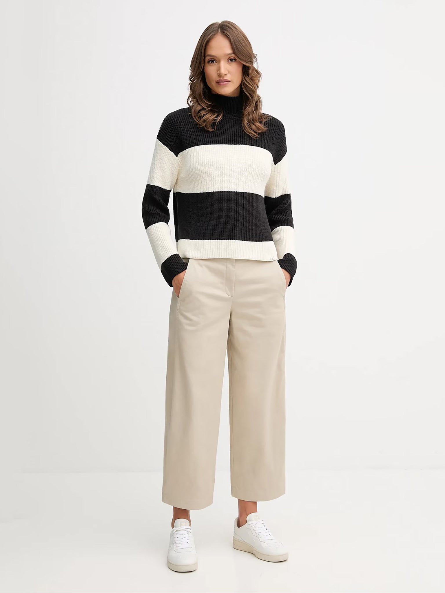 Γυναικείο παντελόνι STRETCH COTTON TWILL BARREL LEG LV044D662GNSU | LV044D662GNSU