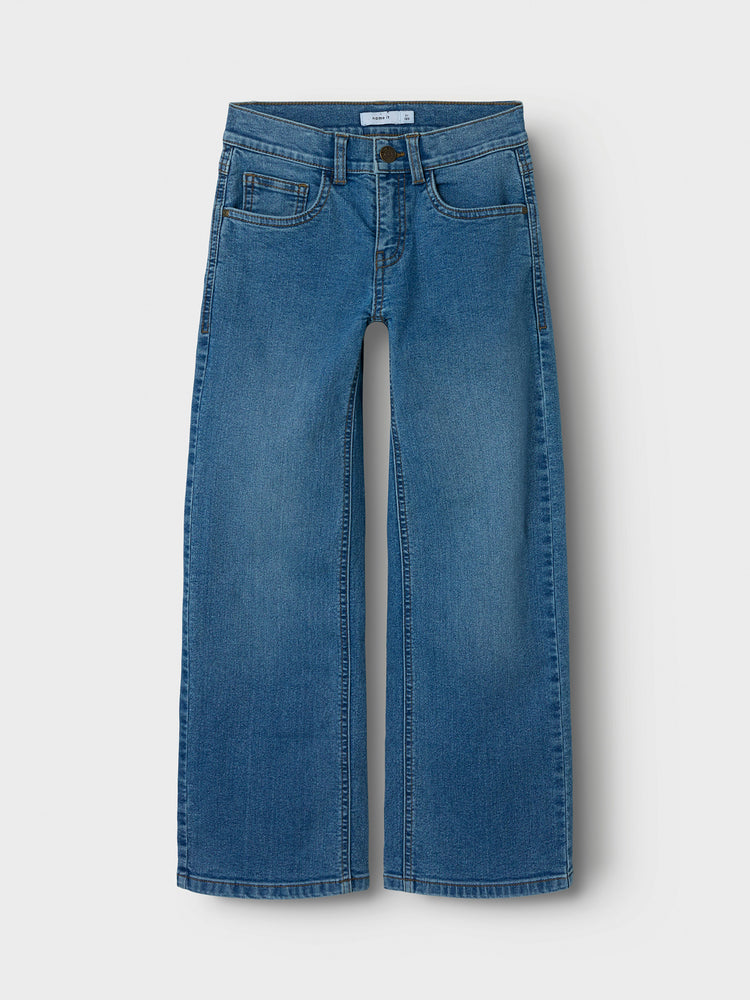 Εφηβικό παντελόνι τζιν medium blue NKFROSE WIDE JEANS 8808-DT 13244340 | 13244340