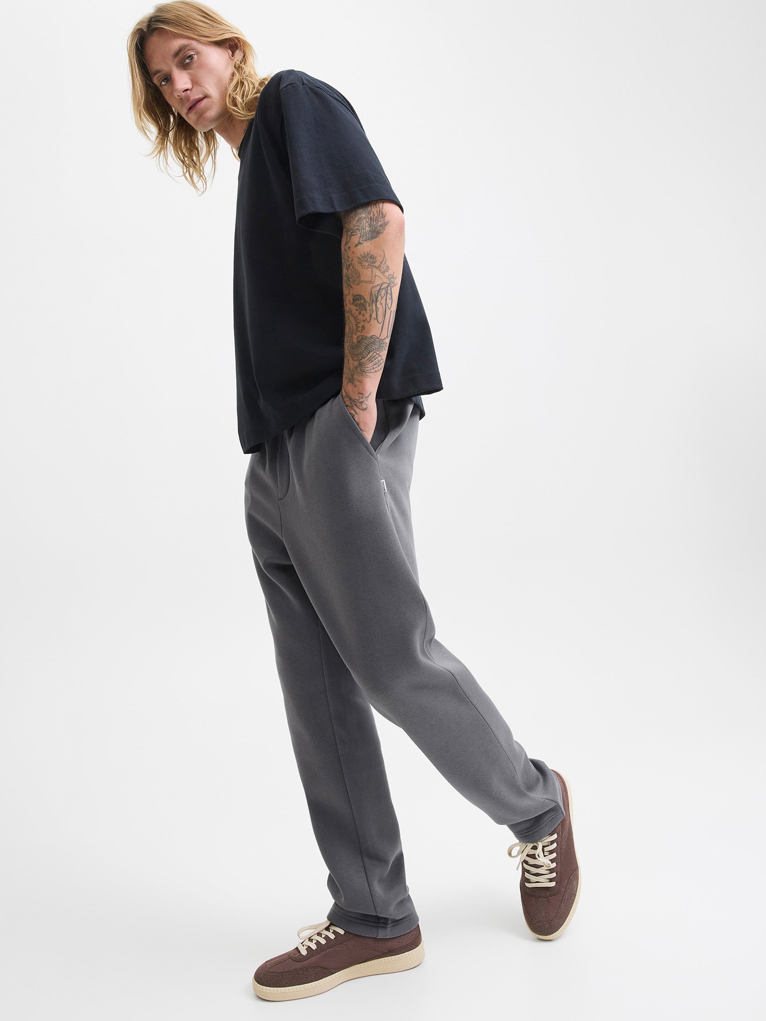 Ανδρικό παντελόνι φόρμας JPSTKANE BRADLEY UNCUFFED SWT PANTS NOOS 12279134 | 12279134