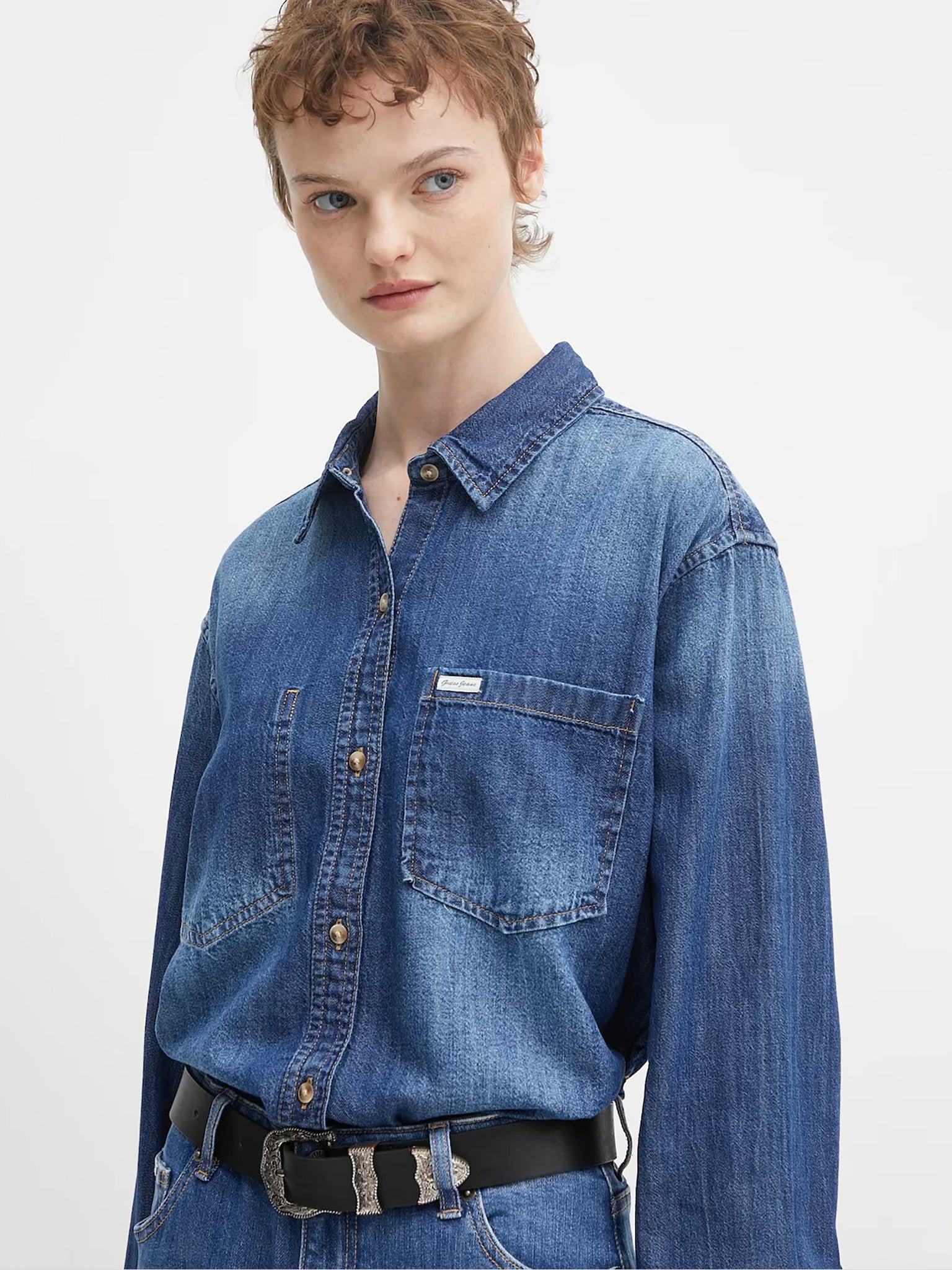 Γυναικείο πουκάμισο τζιν W5YH0DD5M8AGJWM | W5YH0DD5M8AGJWM
