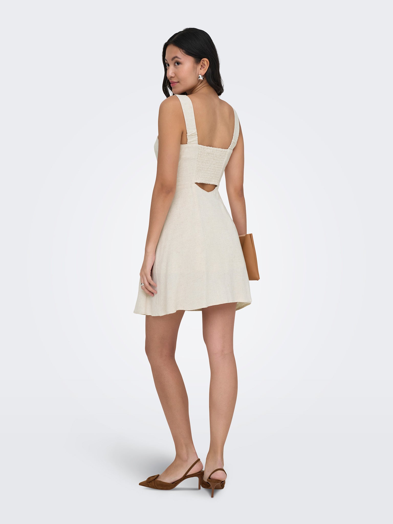Γυναικείο φόρεμα με τιράντα ONLSIESTA LINEN BL SHORT STRAP DRESS 15370390 | 15370390