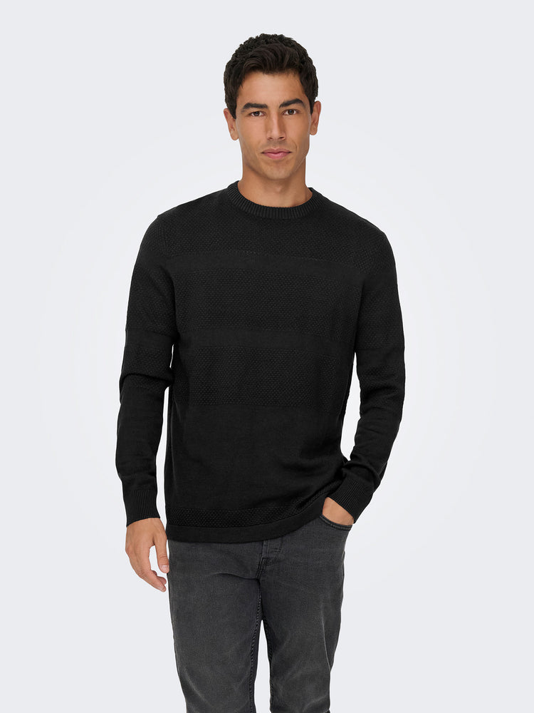 Ανδρική μπλούζα πλεκτή ONSMALIK REG 12 PINAPLE CREW KNIT NOOS 22033298 | 22033298