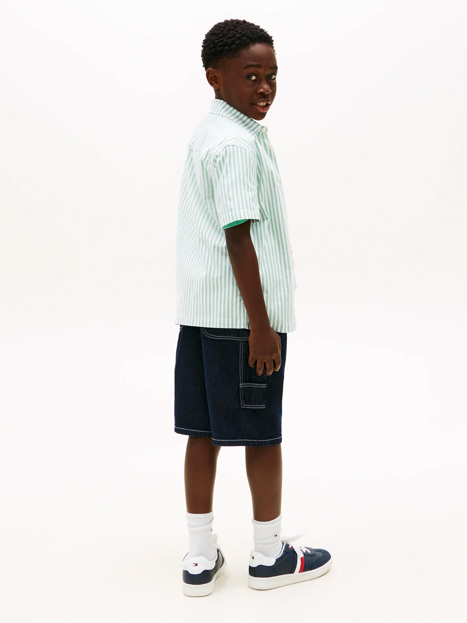 Παιδικό πουκάμισο ριγέ FLEX ITHACA STRIPE SHIRT SS KB0KB10210L5Y | KB0KB10210L5Y