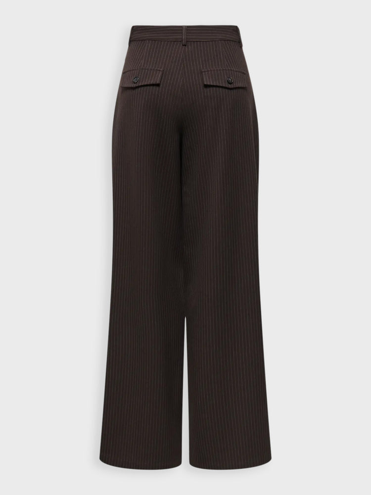 Γυναικείο παντελόνι με ρίγα ONLZINA MW WIDE PINSTRIPE PANT 15382217 | 15382217