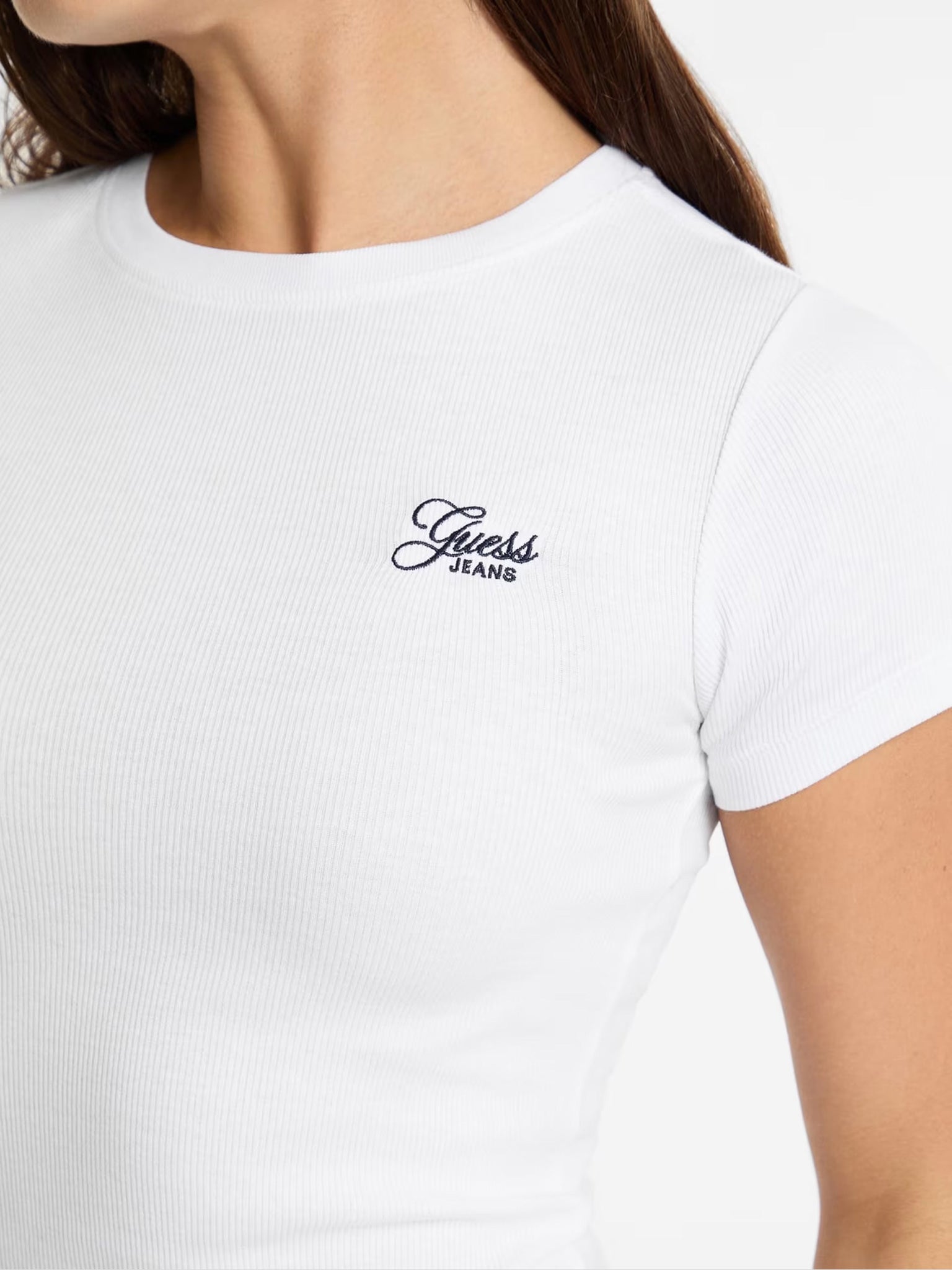 Γυναικείο t-shirt ριπ embro slim - organic cotton gunnar rib W5GP62KA0H1G011 | W5GP62KA0H1G011