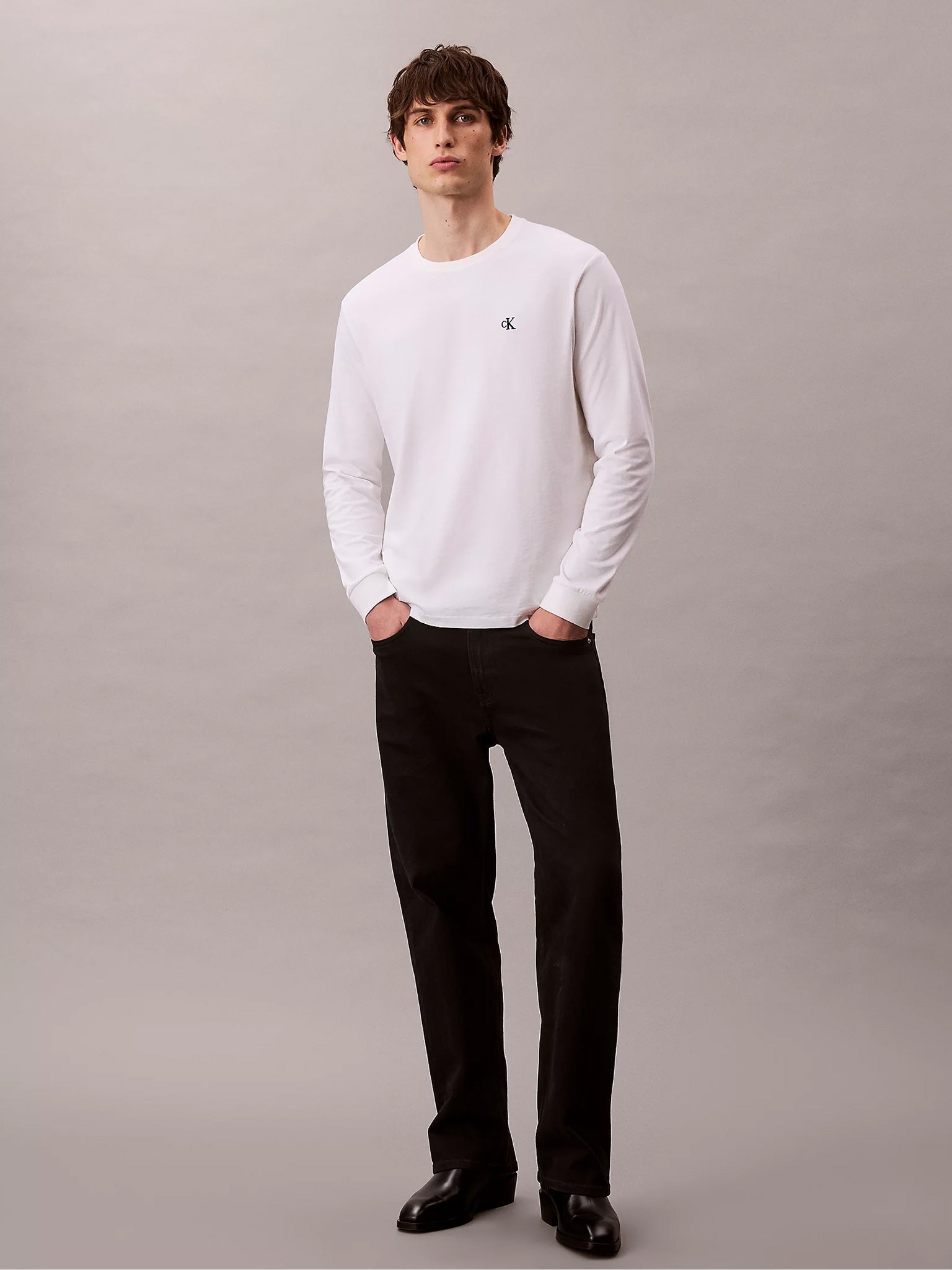 Ανδρική μπλούζα μακό LS EASY MONOGRAM TEE LV04RD247GYAF | LV04RD247GYAF