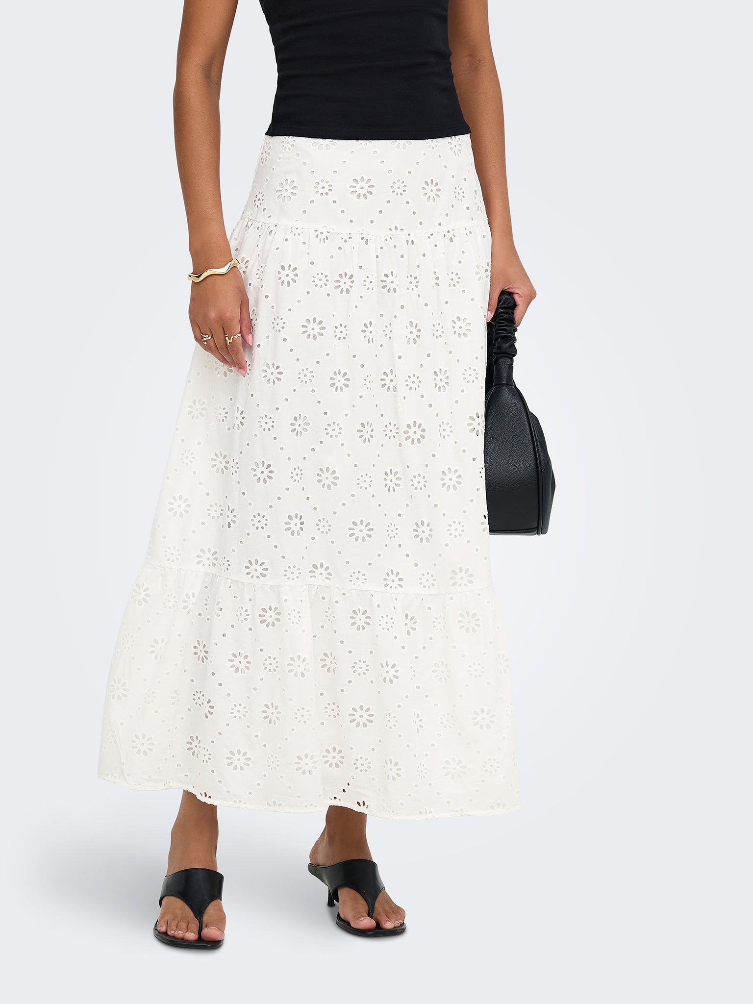 Γυναικεία φούστα κιπούρ ONLALITHEA LONG EMB SKIRT 15371176 | 15371176