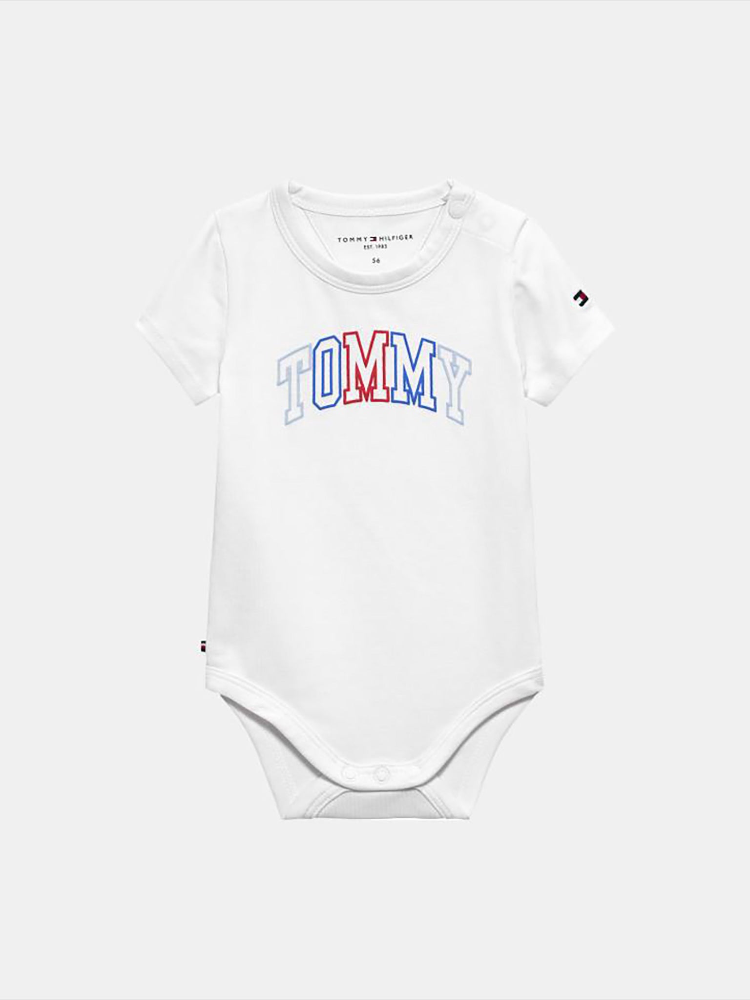 Βρεφικό κορμάκι μακό TOMMY OUTLINE BODY S/S KN0KN02369YBR | KN0KN02369YBR