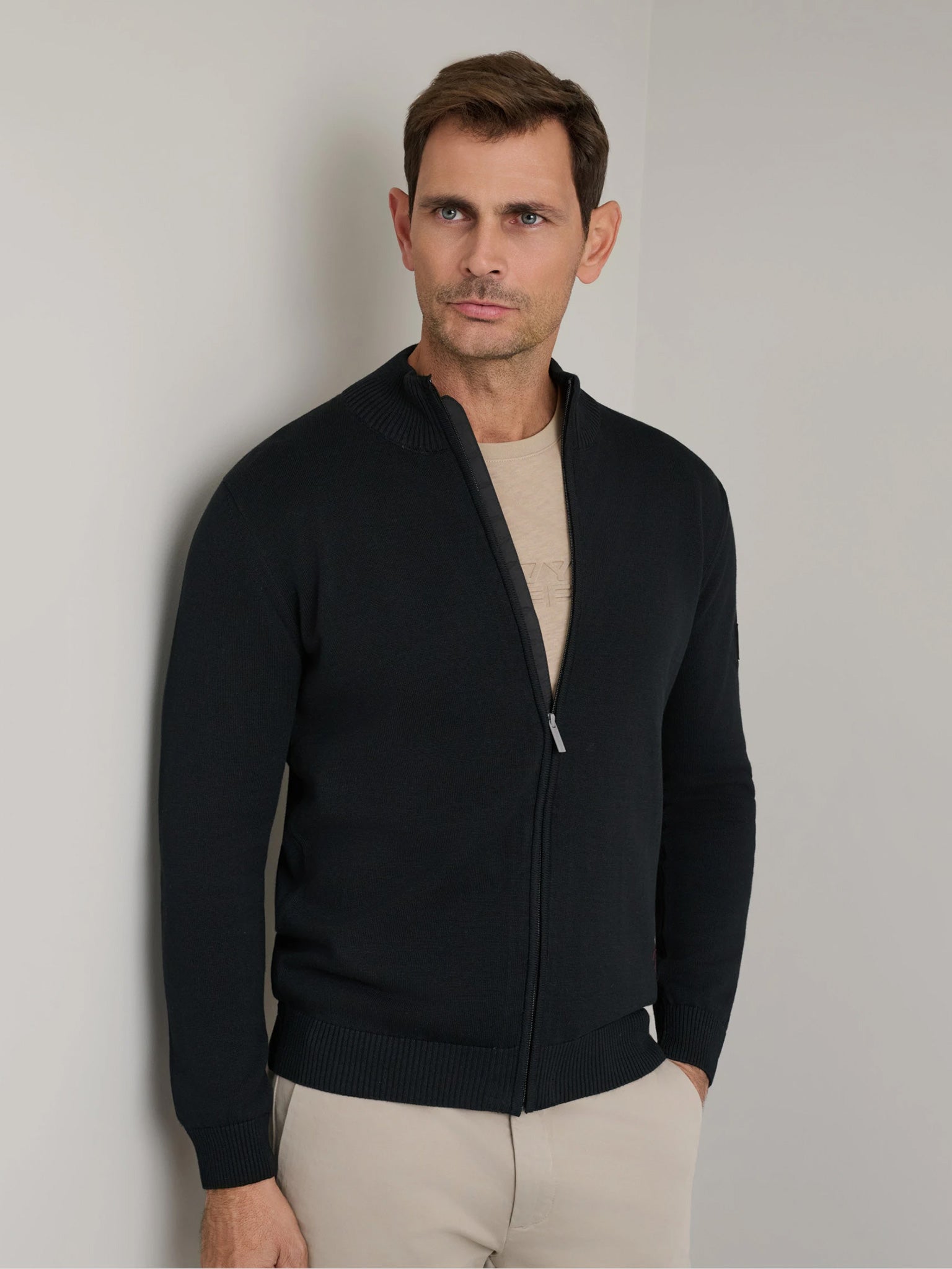 Ανδρική ζακέτα πλεκτή black 24YM.998/GZ.1 | 24YM.998/GZ.1