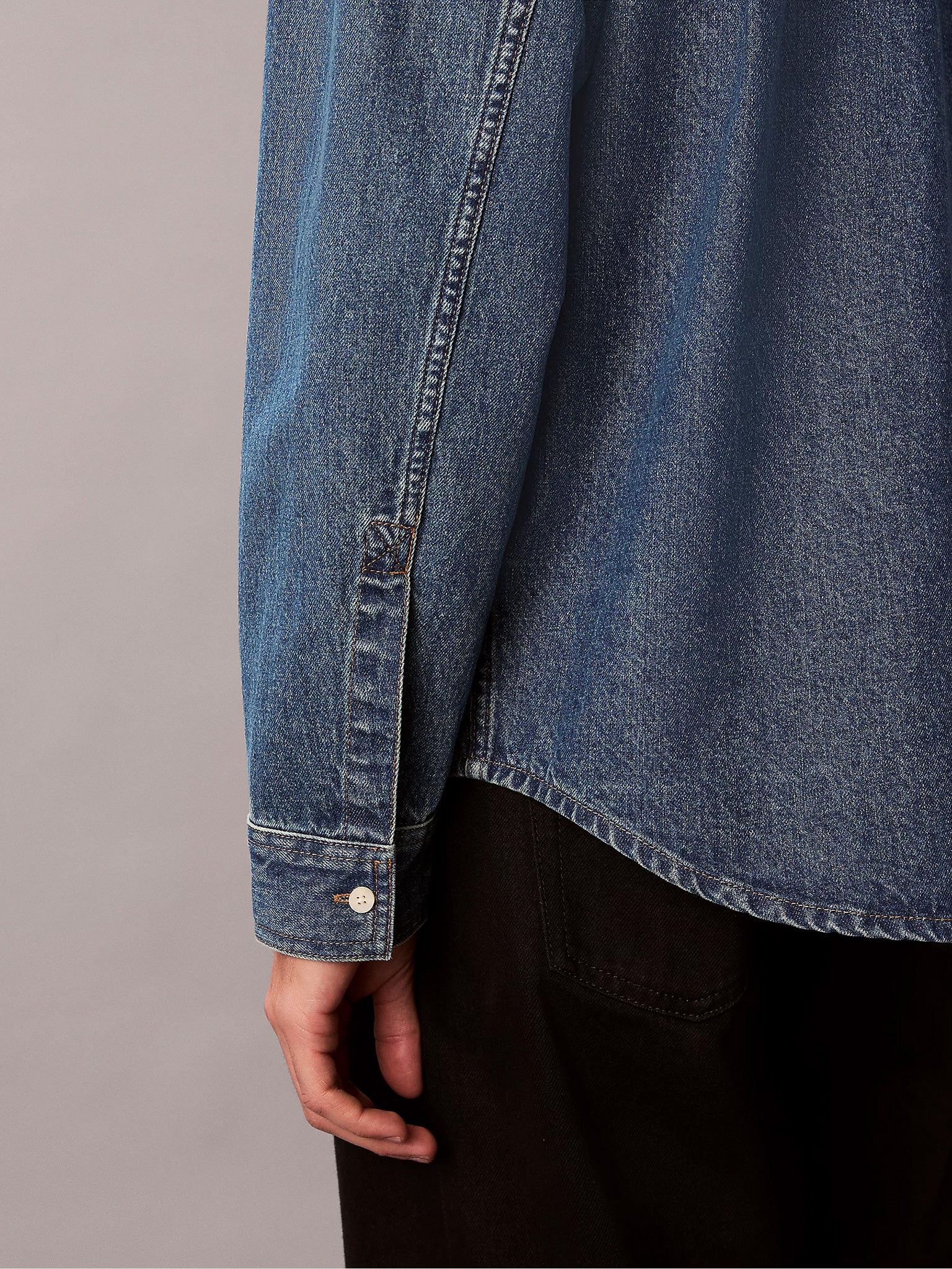 Ανδρικό πουκάμισο τζιν overshirt CLASSIC HARBOUR BLUE OVERSHIRT LV04RD764G011 | LV04RD764G011