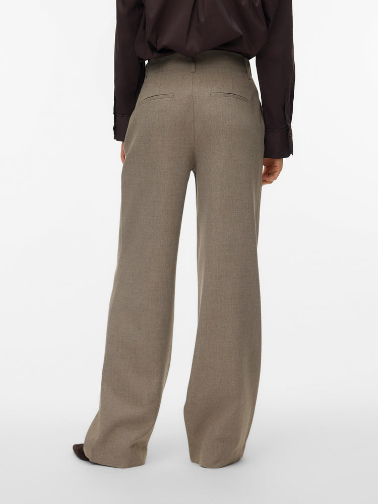 Γυναικείο παντελόνι μελανζέ VMBESTIE HW WIDE PANT NOOS 10349879 | 10349879