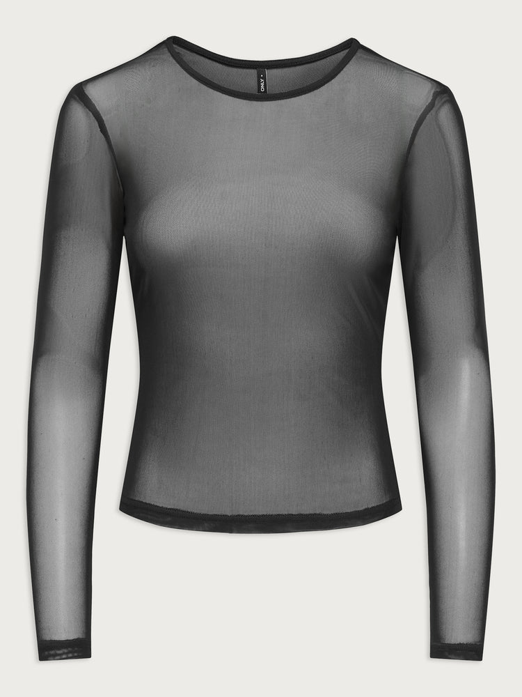 Γυναικεία μπλούζα διάφανη ONLOPUS L/S MESH TOP JRS15384893 | 15384893