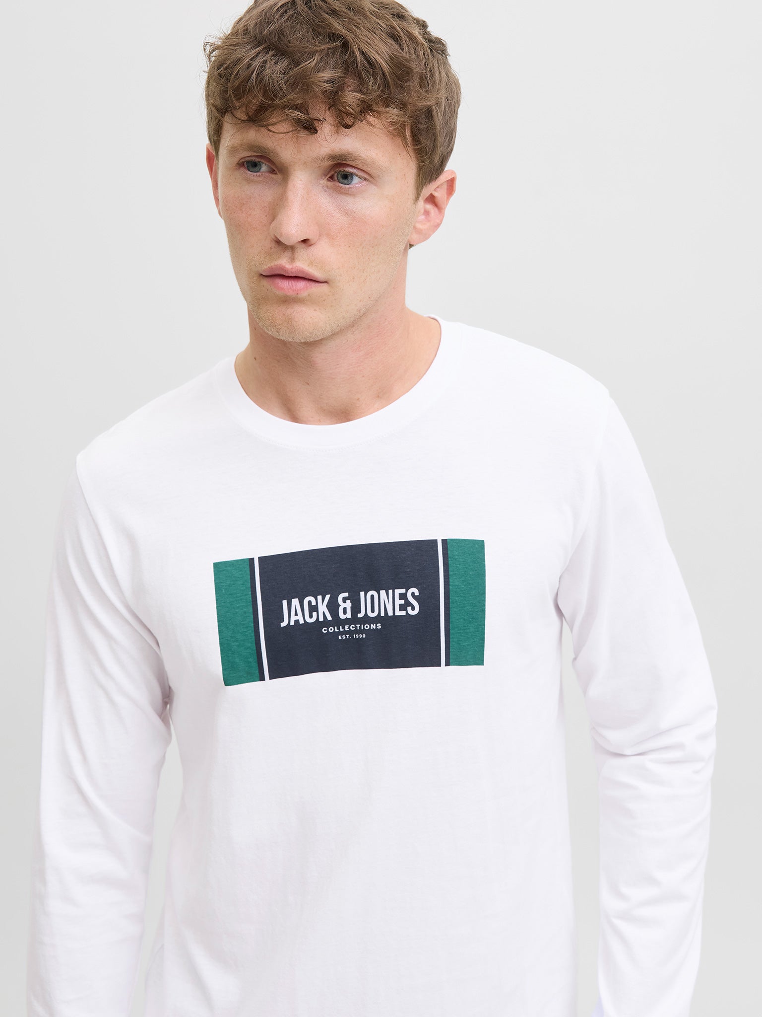 Ανδρική μπλούζα JJHAYATO TEE LS CREW NECK BTS 12282290 | 12282290