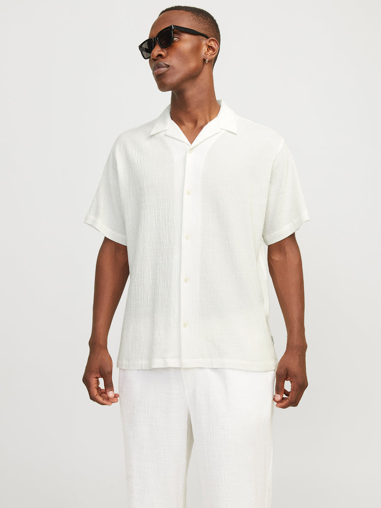 Ανδρικό πουκάμισο γκοφρέ JORLUKE CRINKLE RESORT SHIRT 12255781 | 12255781
