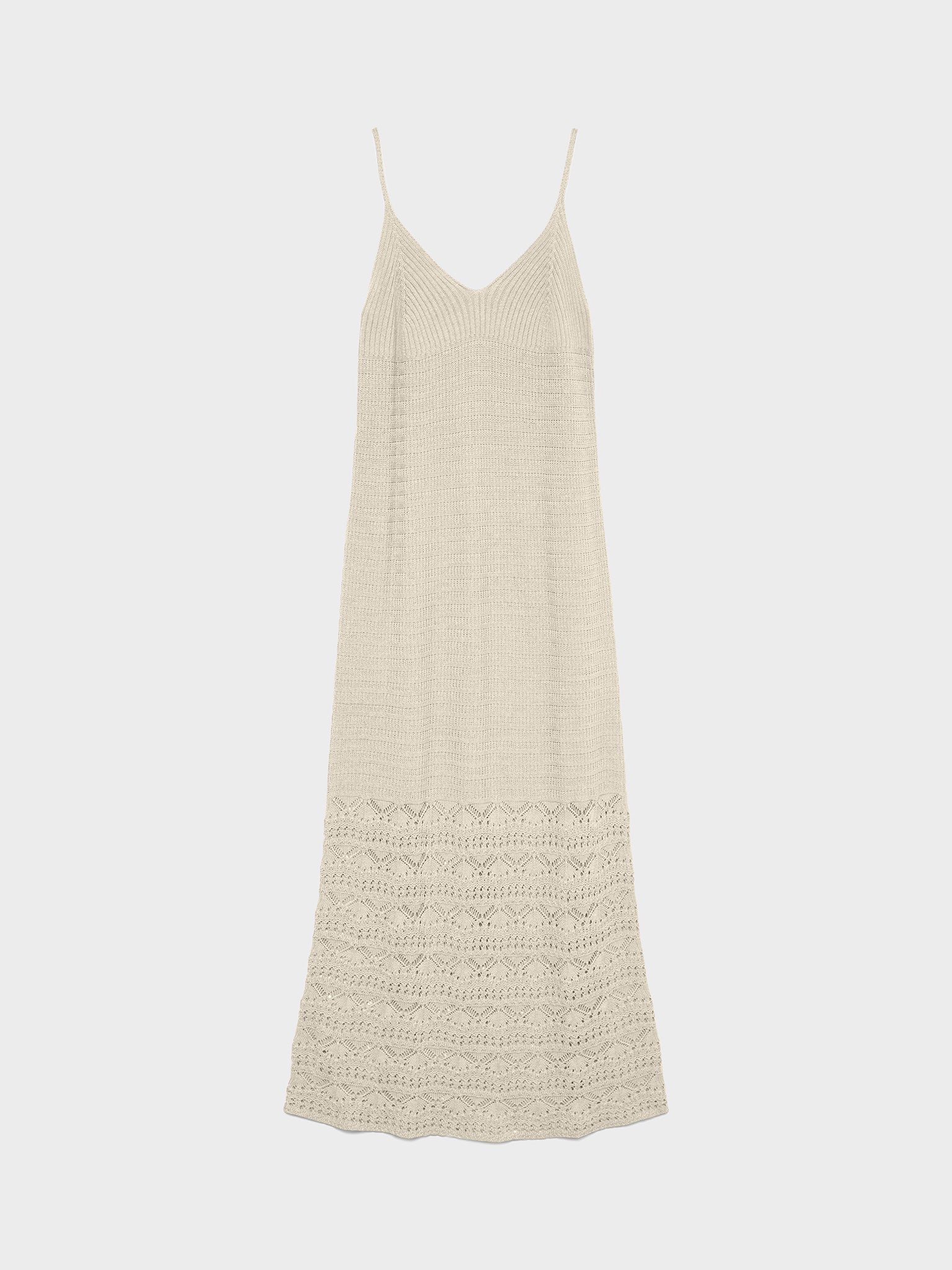 Γυναικείο φόρεμα πλεκτό VMSUNSET BAY SL V-NECK ANKLE DRESS 10342606 | 10342606