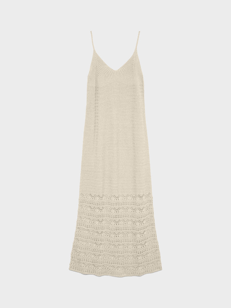 Γυναικείο φόρεμα πλεκτό VMSUNSET BAY SL V-NECK ANKLE DRESS 10342606 | 10342606