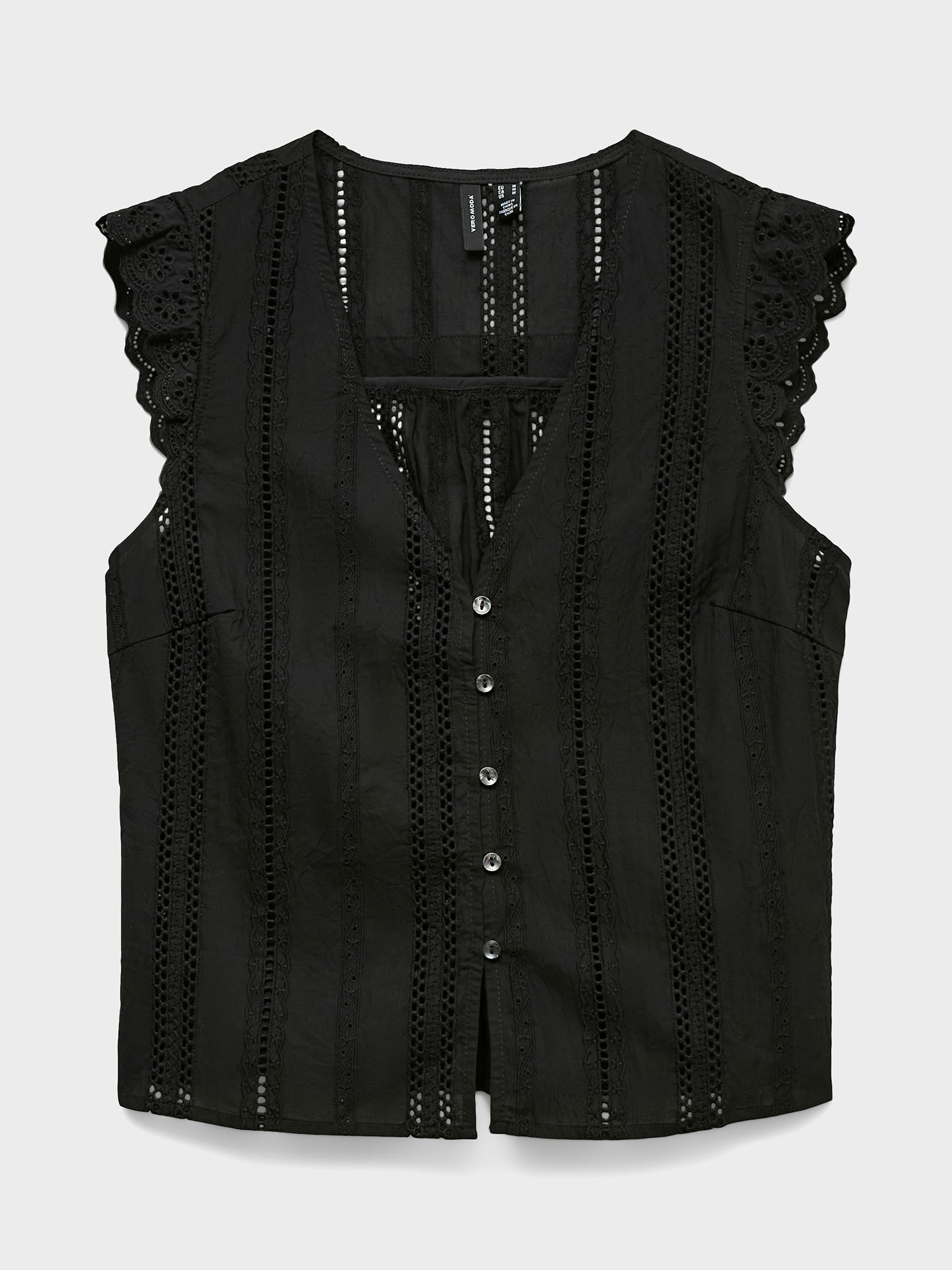 Γυναικείο top με δαντέλα VMBELL EMB SL TOP WVN 10348259 | 10348259