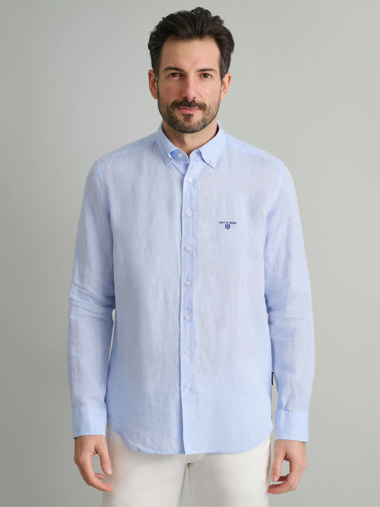 Ανδρικό πουκάμισο λινό 24NG.BX153/1B.2 | 24NG.BX153/1B.2
