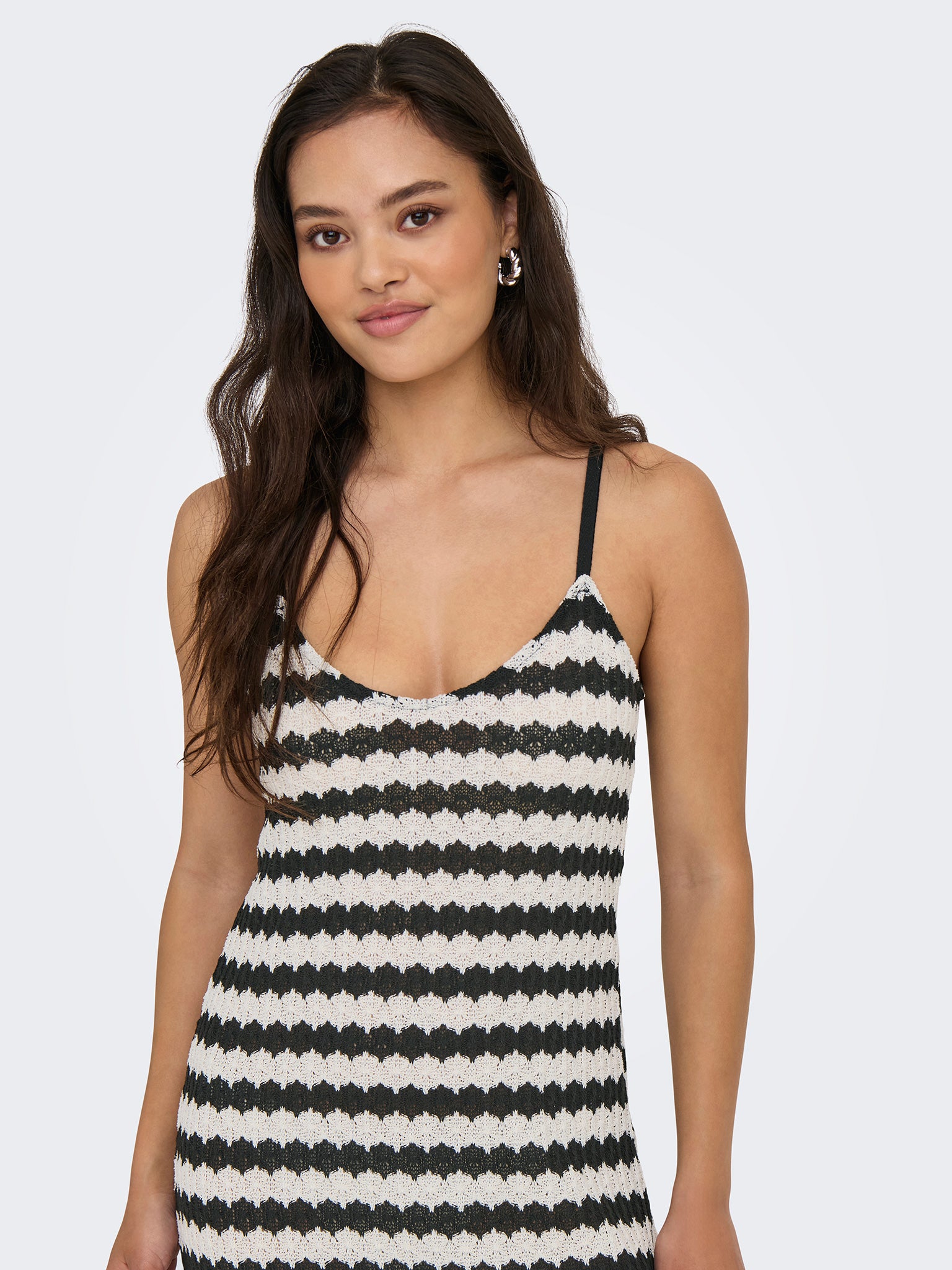 Γυναικείο φόρεμα πλεκτό ONLEVARA S/L STRIPE DRESS JRS NOOS 15357679 | 15357679