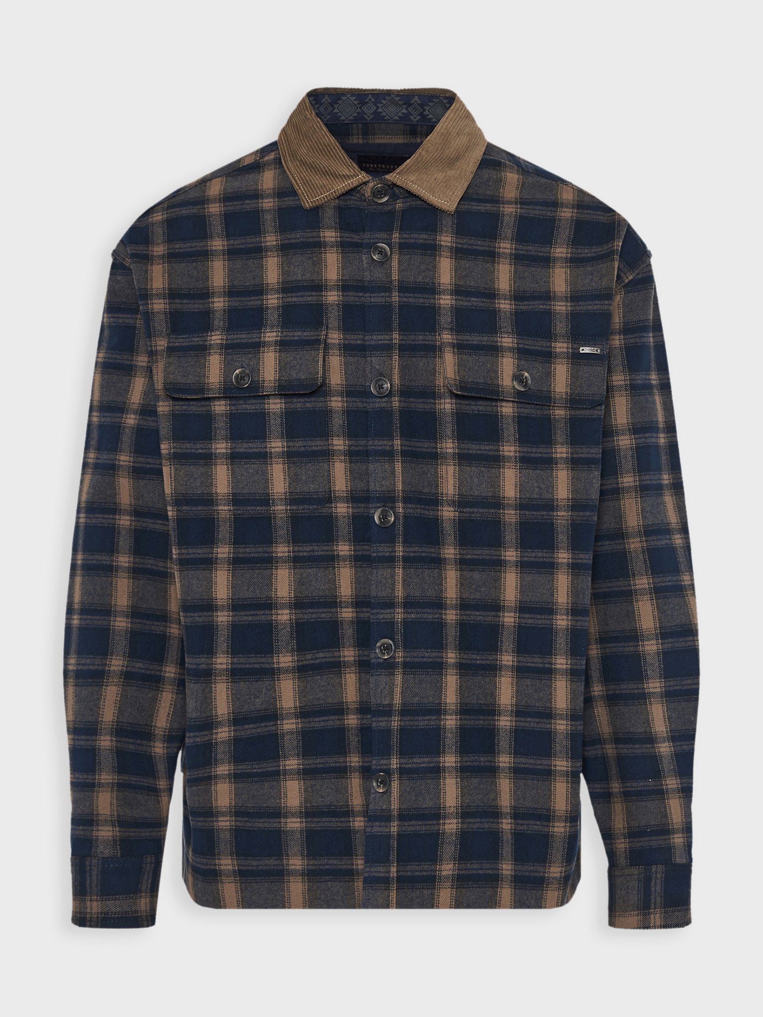 Ανδρικό πουκάμισο καρό Overshirt FBM012-051-05 | FBM012-051-05