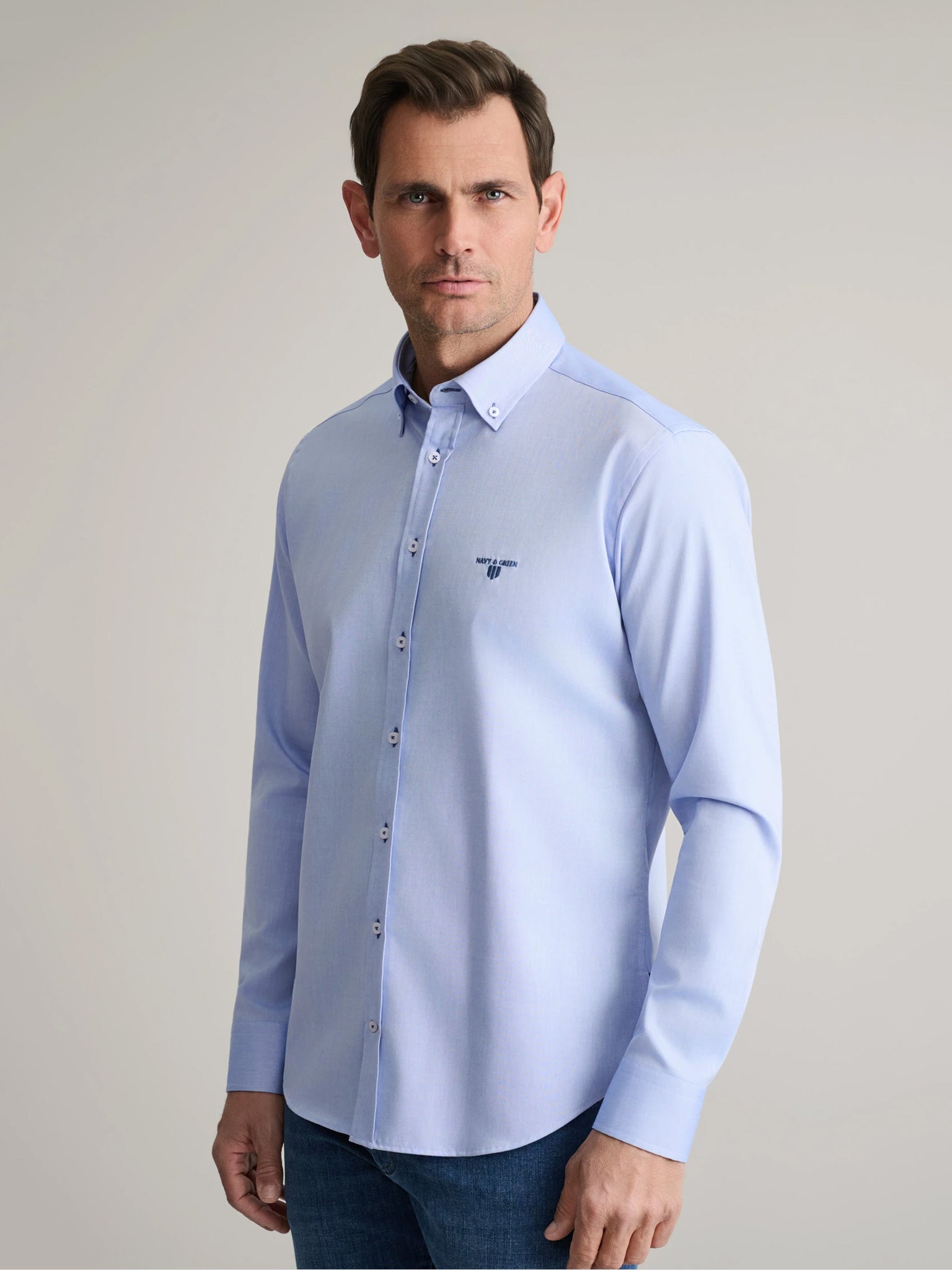 Ανδρικό πουκάμισο deep light blue | 24NG.BX220/1B.3