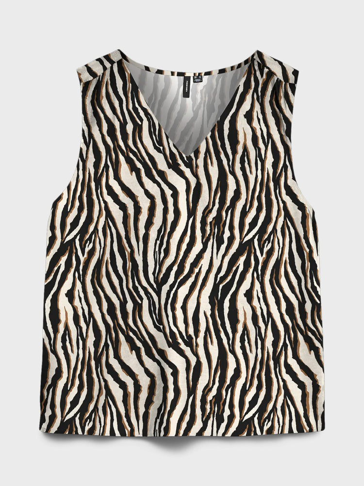 Γυναικεία μπλούζα εμπριμέ VMEASY JOY S/L V-NECK TOP WVN 10301759 | 10301759