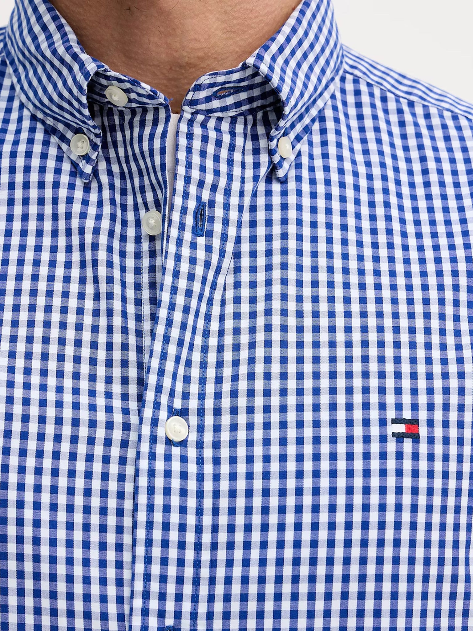 Ανδρικό πουκάμισο καρό FLEX POPLIN BIG GINGHAM RF SHIRT MW0MW417130MS | MW0MW417130MS