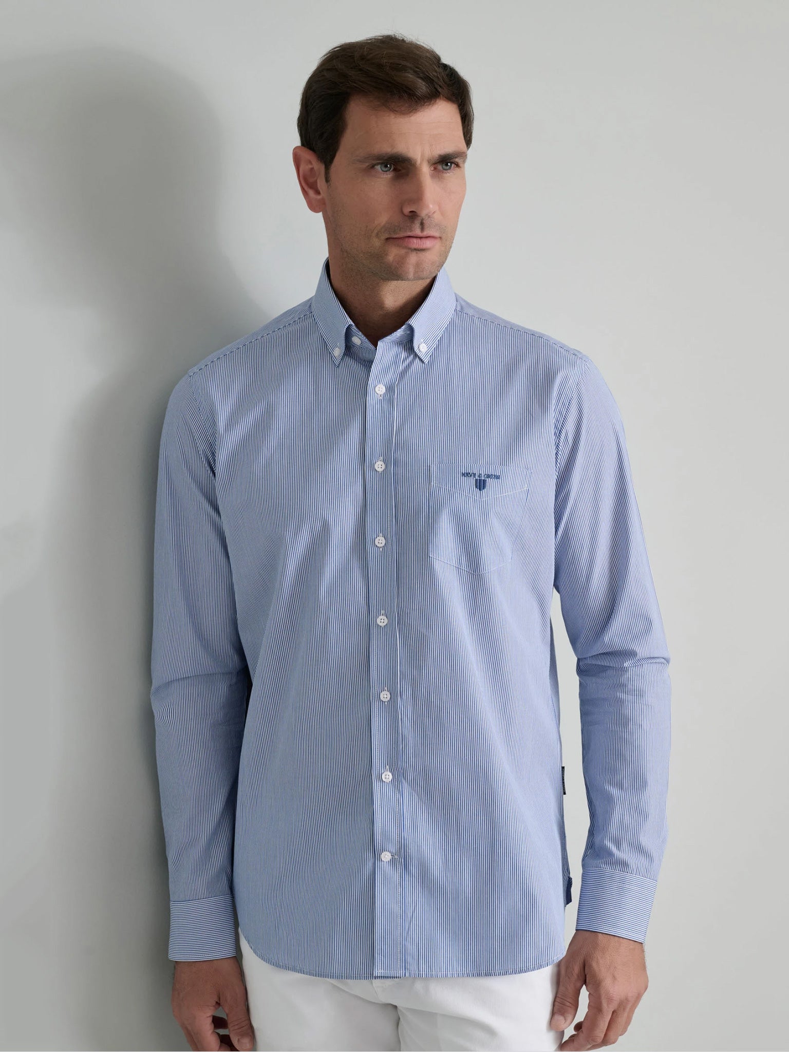 Ανδρικό πουκάμισο medium blue/white 24NG.BX177/1B.2 | 24NG.BX177/1B.2