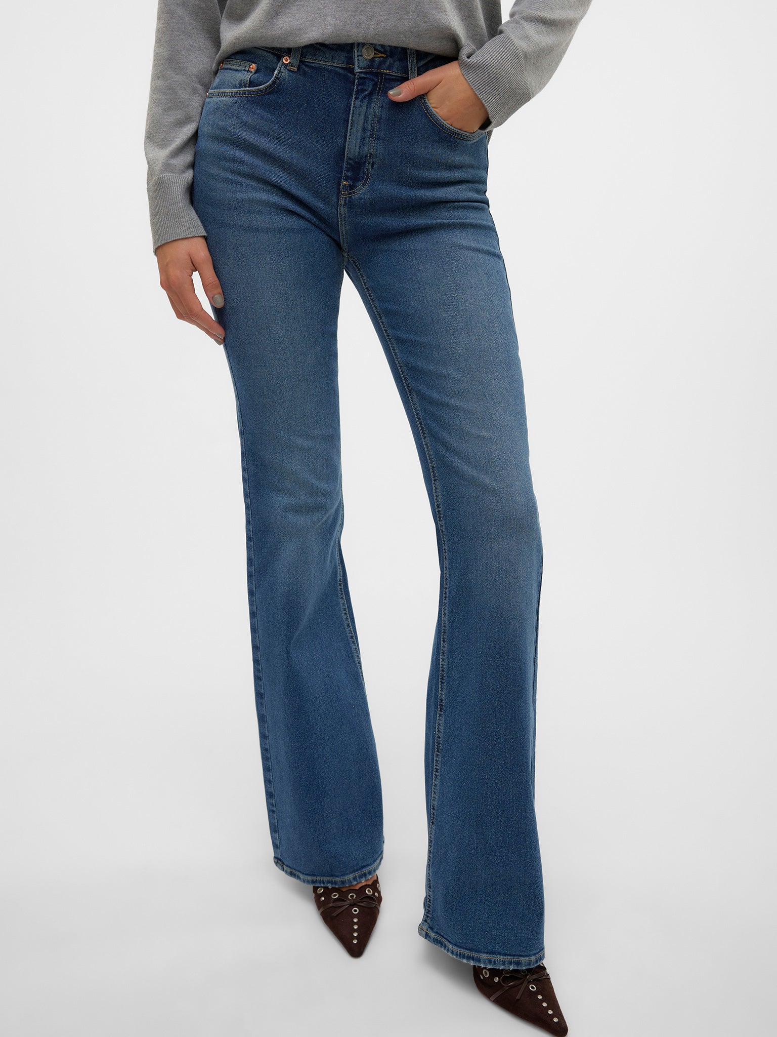 Γυναικείο παντελόνι τζιν VMSELINA HR FLARED DNM JEANS DO328 10319649 | 10319649